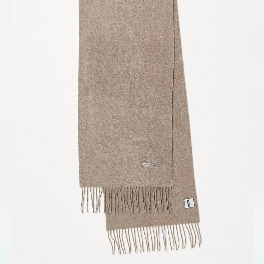 Moschino Gray Wool Scarf